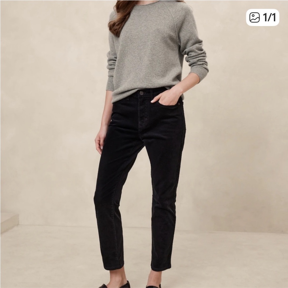 Banana Republic‎ high waist slim corduroy pants size 26 petite In dark Brown NWT